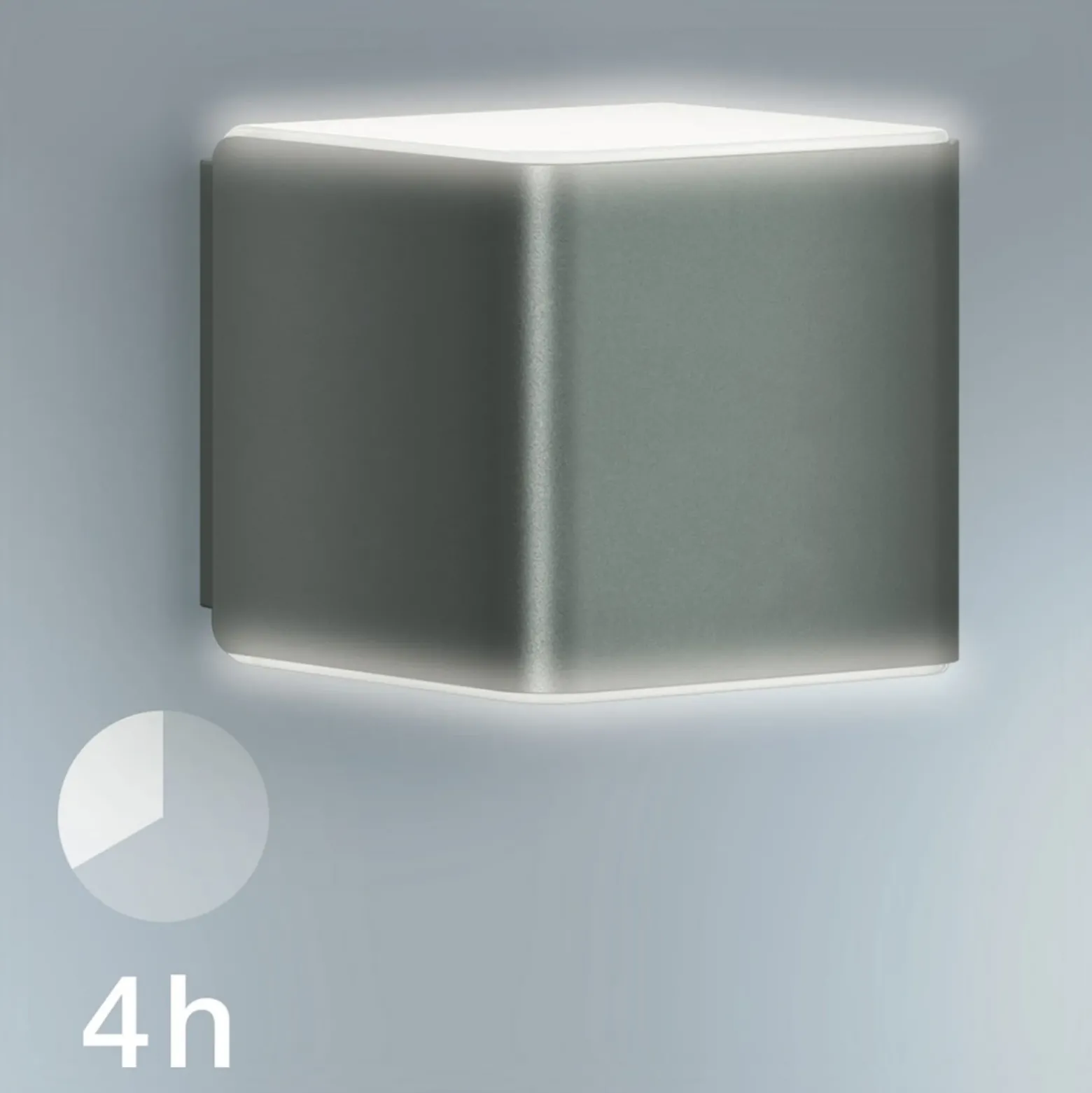 Aplique de exterior con sensor inteligente STEINEL L 840 SC, color antracita