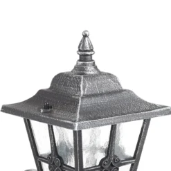 Aplique de exterior 763 con vidrio catedral negro