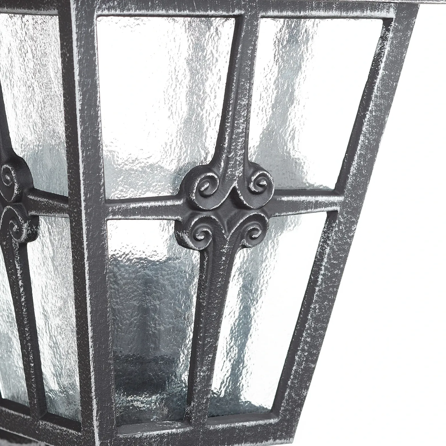 Aplique de exterior 763 con vidrio catedral negro