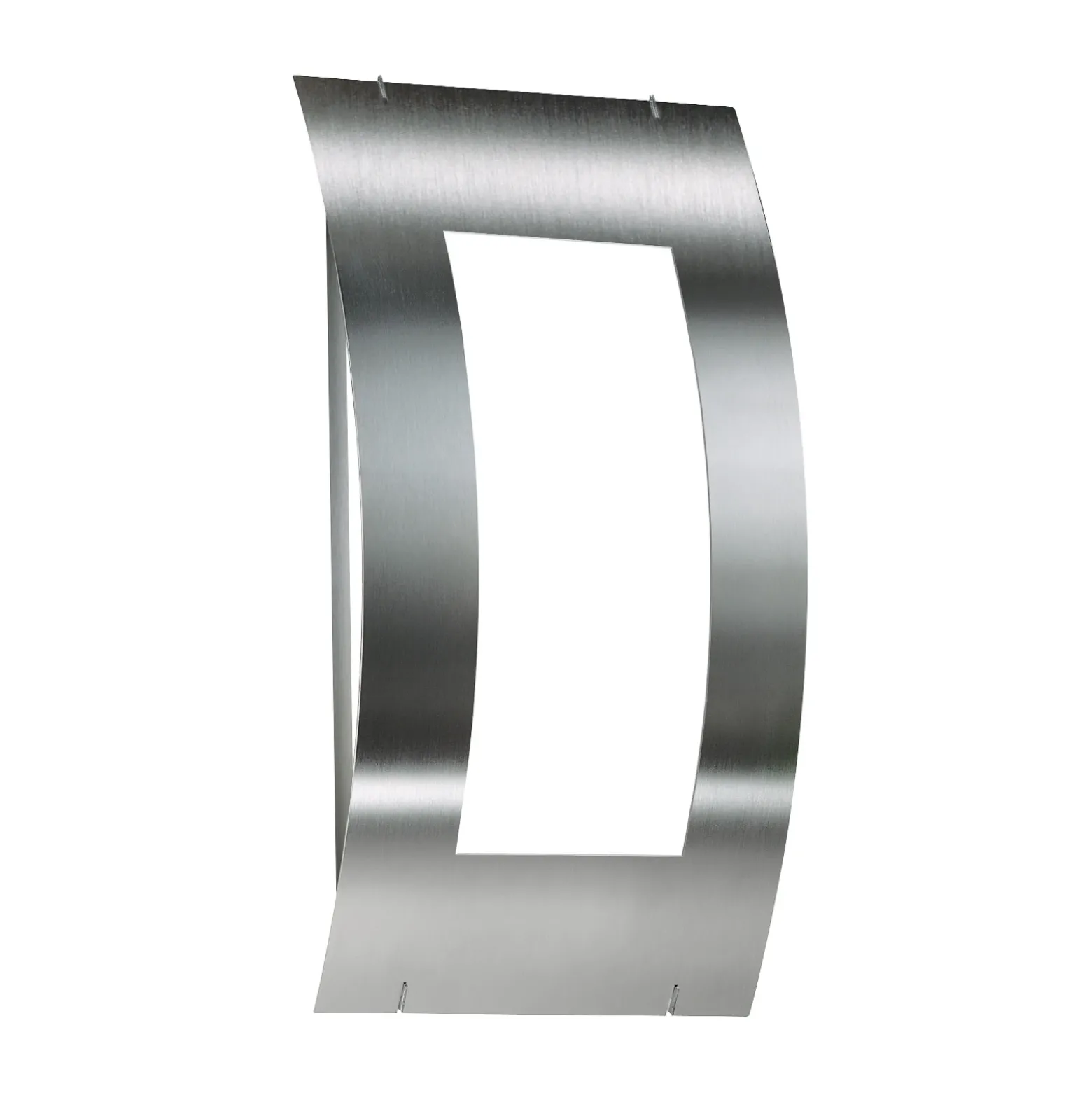 Aplique de exterior cuadrado, acero inoxidable, 35 cm de altura, E27, IP44