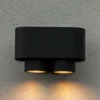Aplique de exterior Cypres, IP44, 2 luces