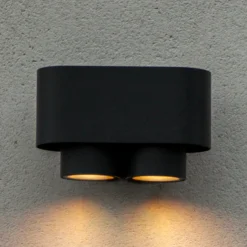 Aplique de exterior Cypres, IP44, 2 luces