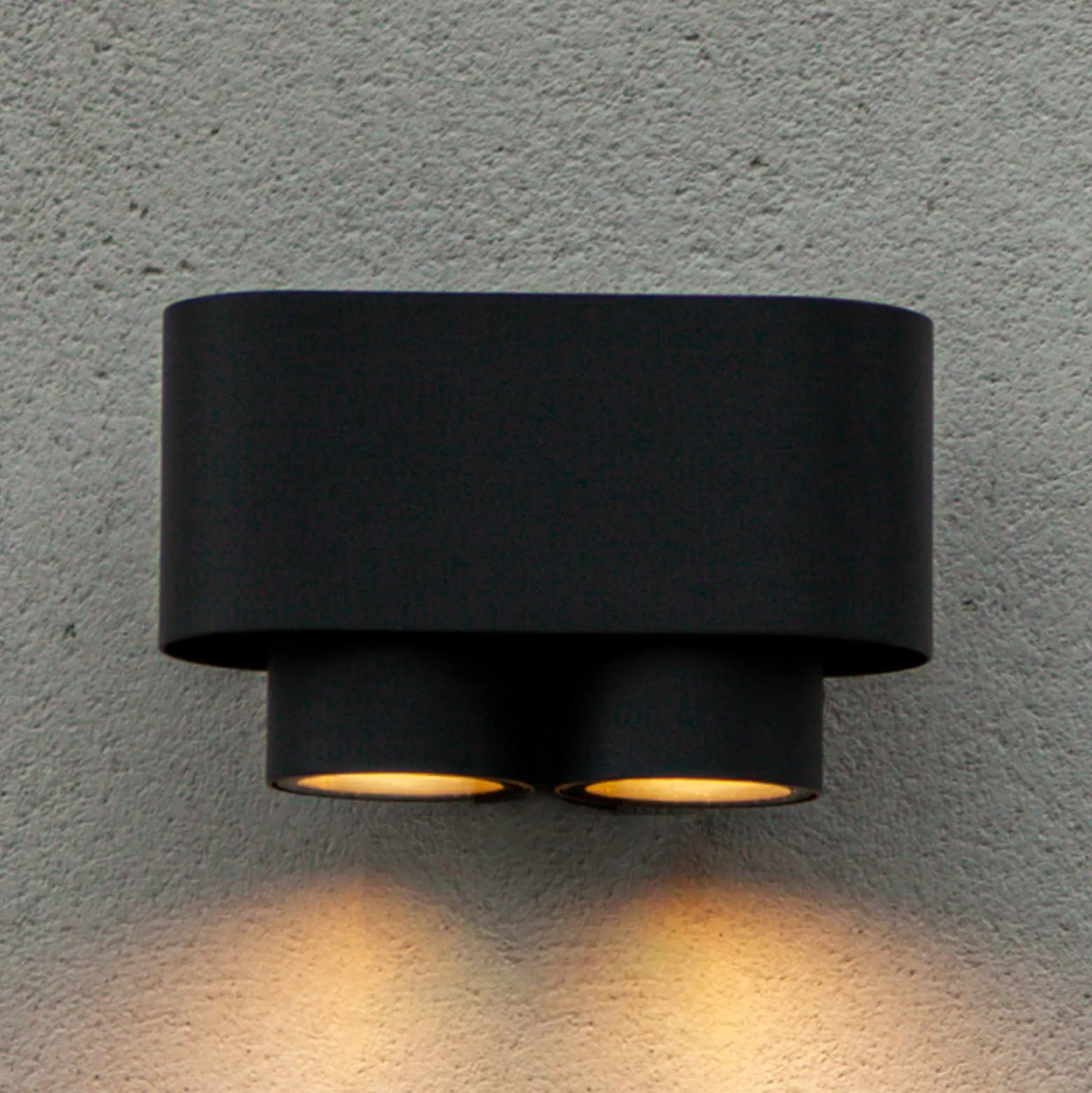Aplique de exterior Cypres, IP44, 2 luces