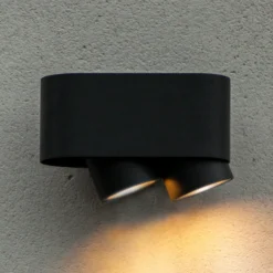 Aplique de exterior Cypres, IP44, 2 luces