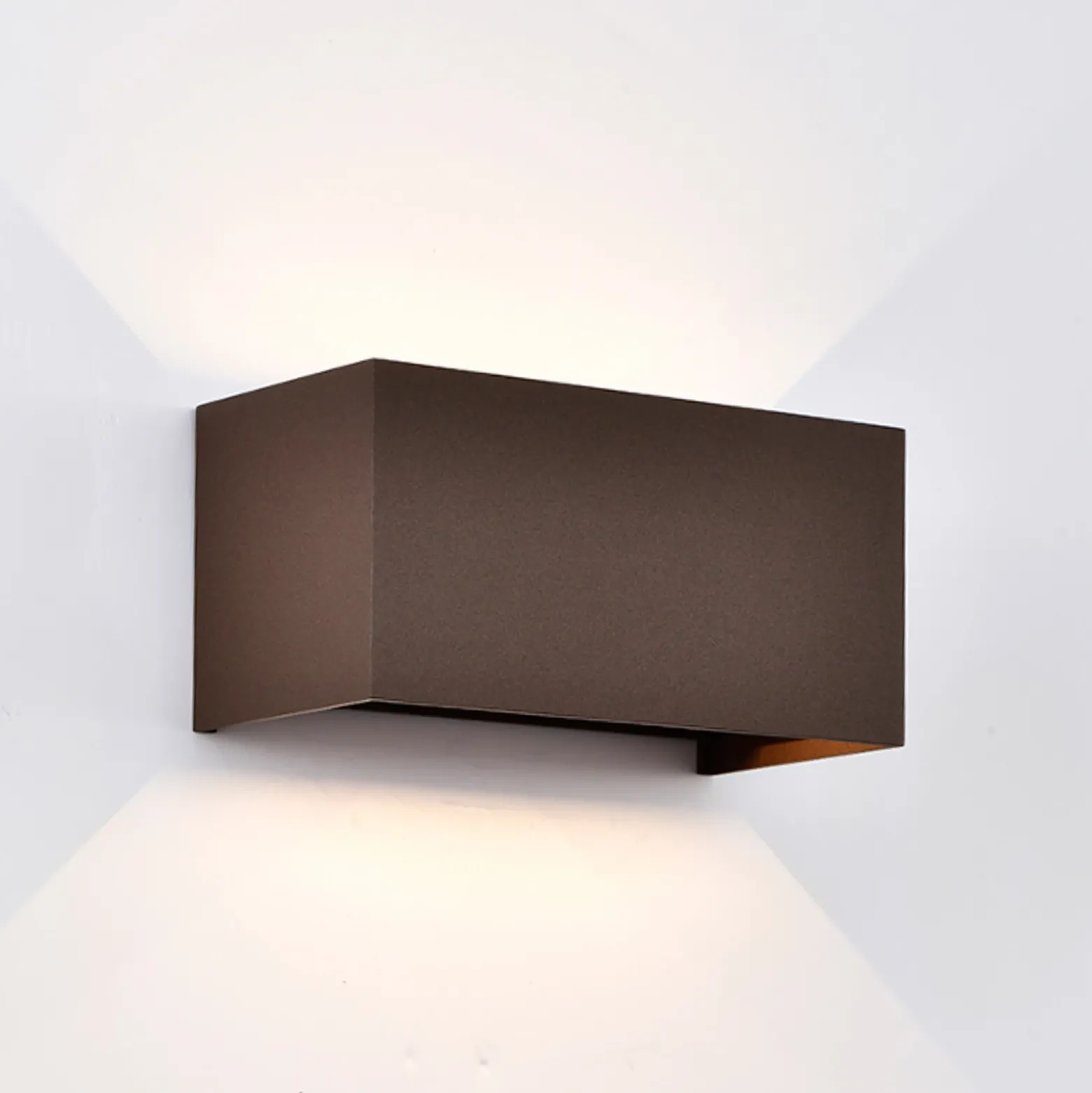 Aplique de exterior Davos doble, cprtem, atenuable aluminio