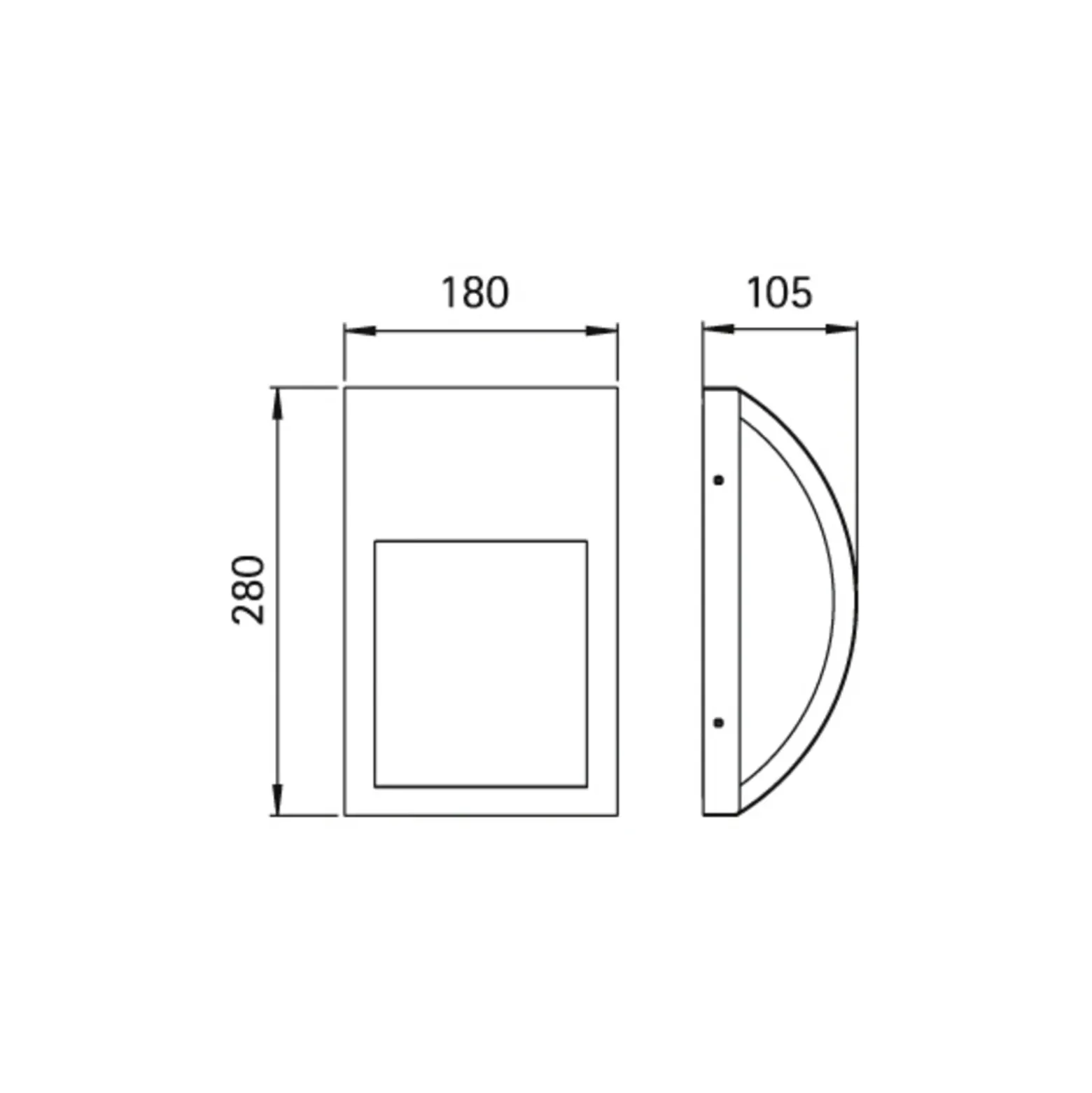 Aplique de exterior 436 de acero inoxidable