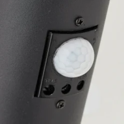 Aplique de exterior Dody Sensor, negro, metal, plástico