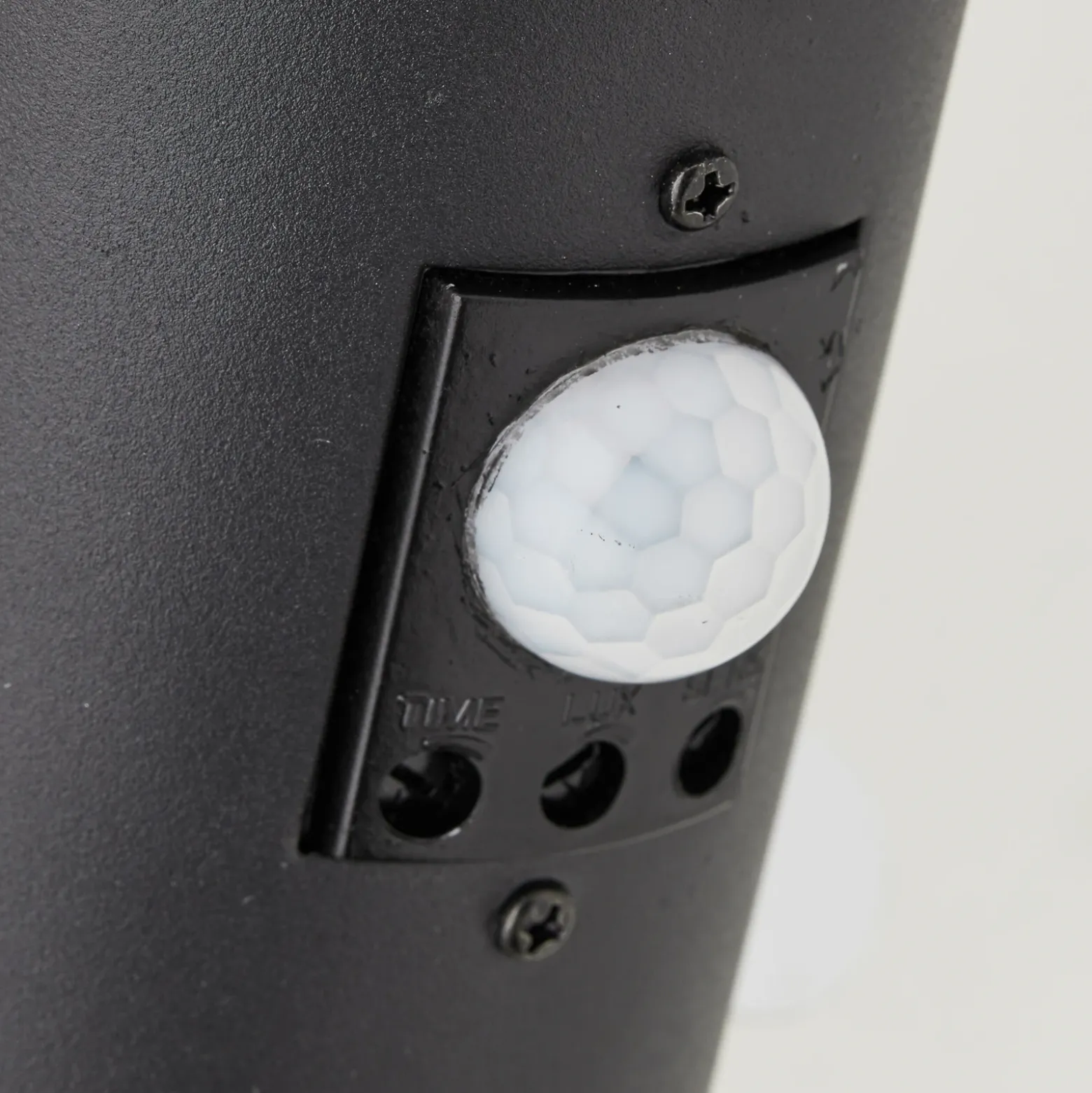 Aplique de exterior Dody Sensor, negro, metal, plástico