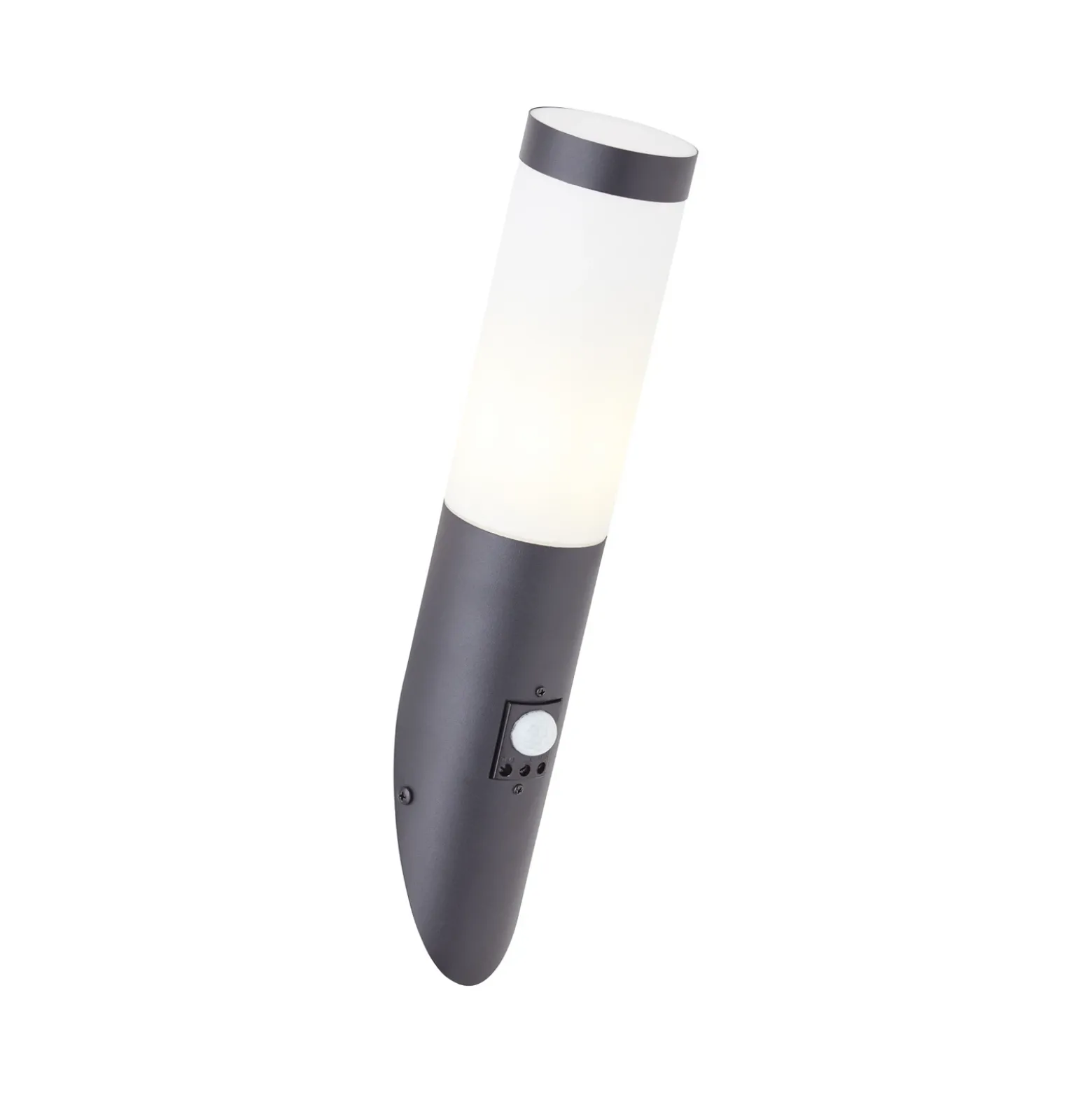 Aplique de exterior Dody Sensor, negro, metal, plástico