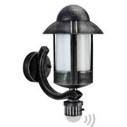 Aplique de exterior Dorothee estilo country negro