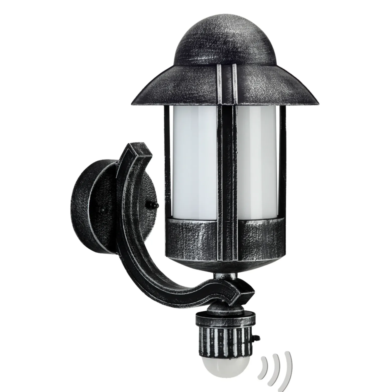 Aplique de exterior Dorothee estilo country negro
