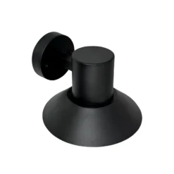 Aplique de exterior Dyberg Larsen Venice, negra, Ø 20 cm