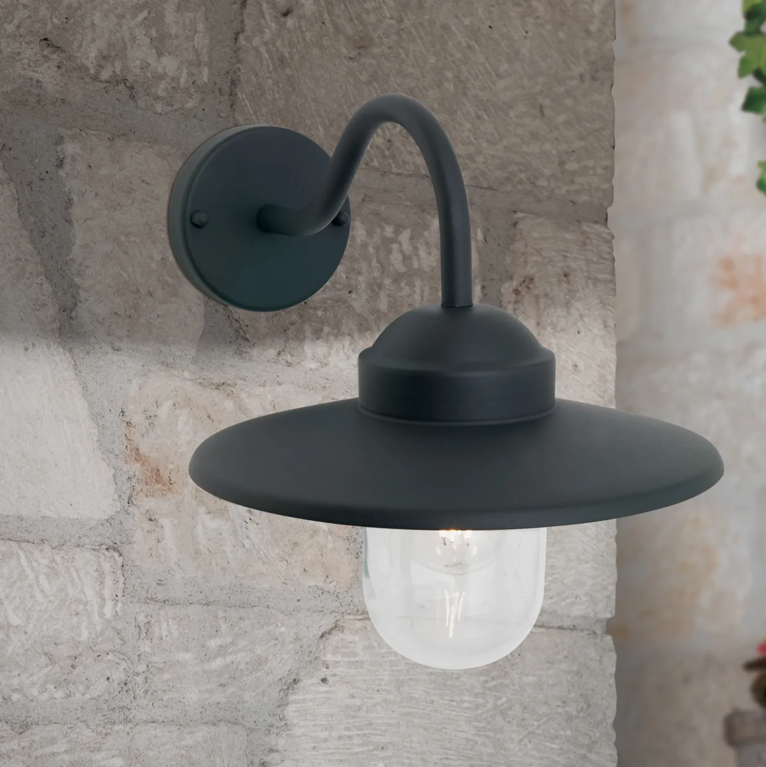 Aplique de exterior Edward en estilo vintage antracita