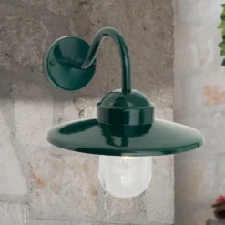Aplique de exterior Edward en estilo vintage verde oscuro
