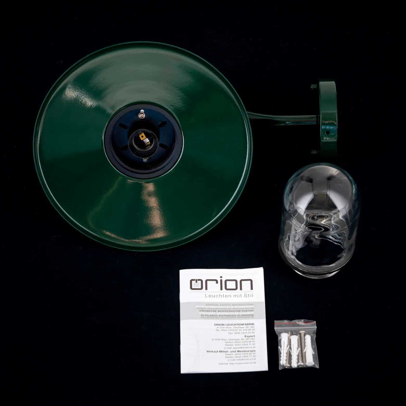 Aplique de exterior Edward en estilo vintage verde oscuro