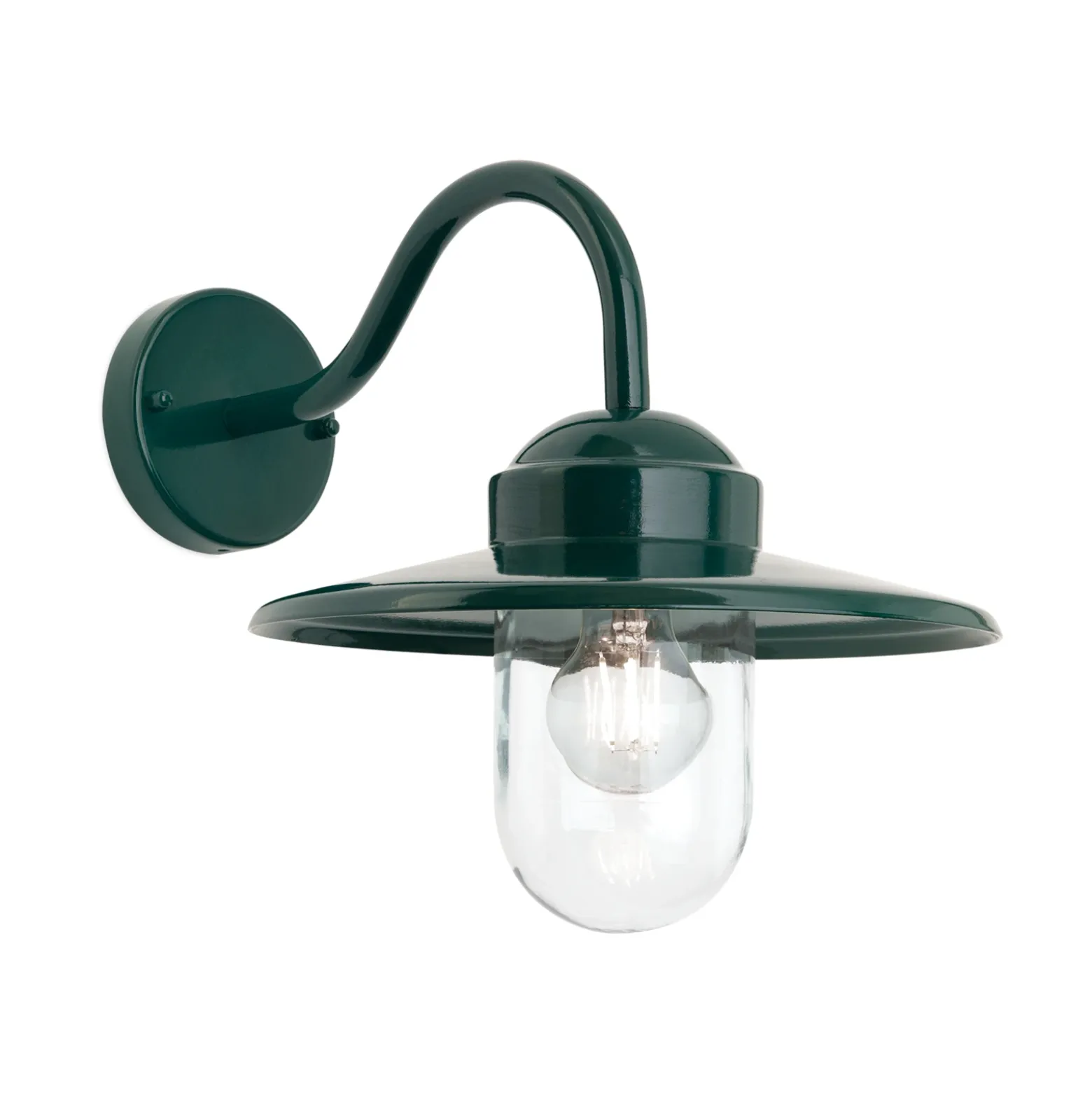 Aplique de exterior Edward en estilo vintage verde oscuro