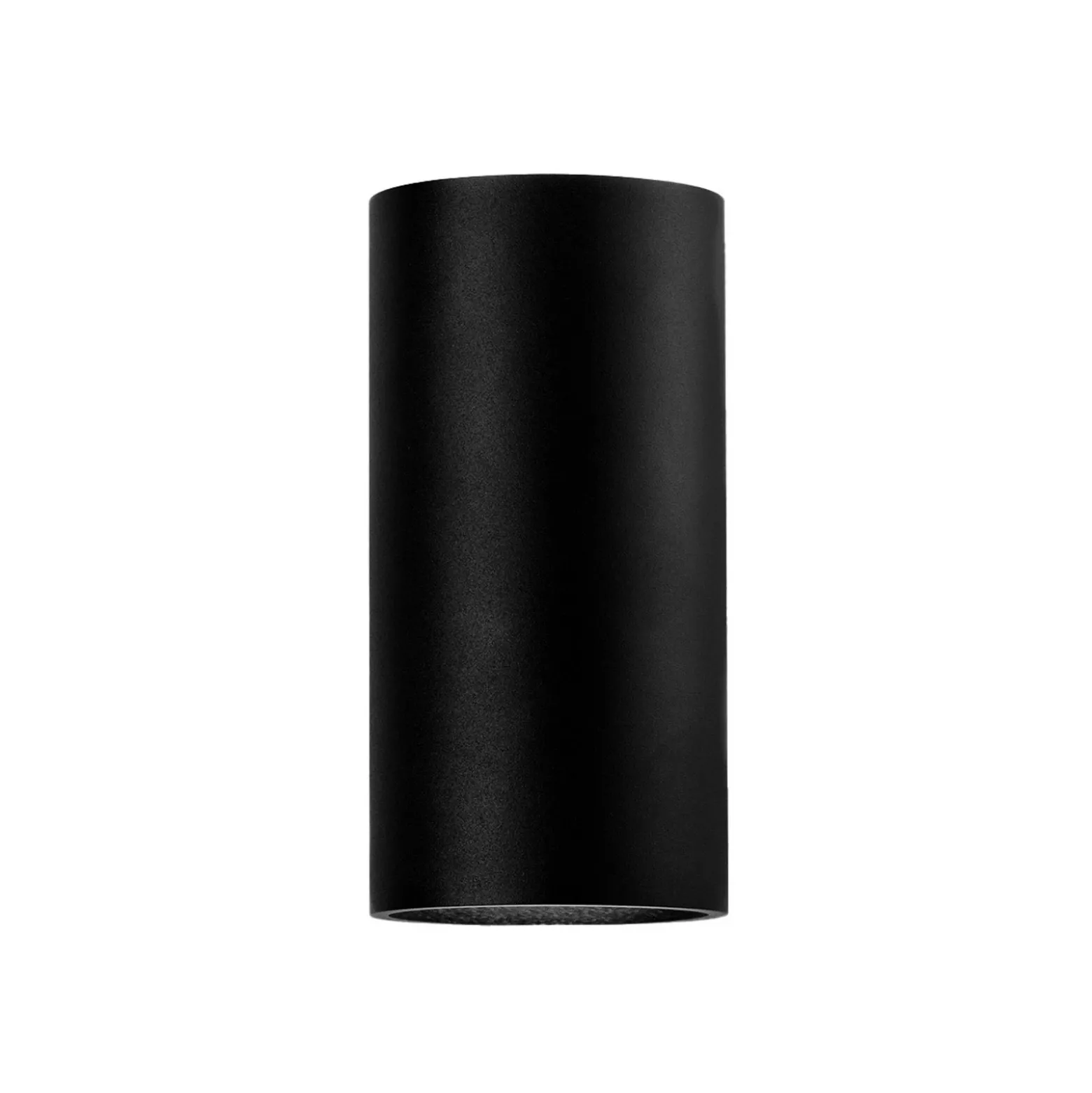 Aplique de exterior Egger DLS Tubo, negro, Ø 9 cm aluminio arriba/abajo