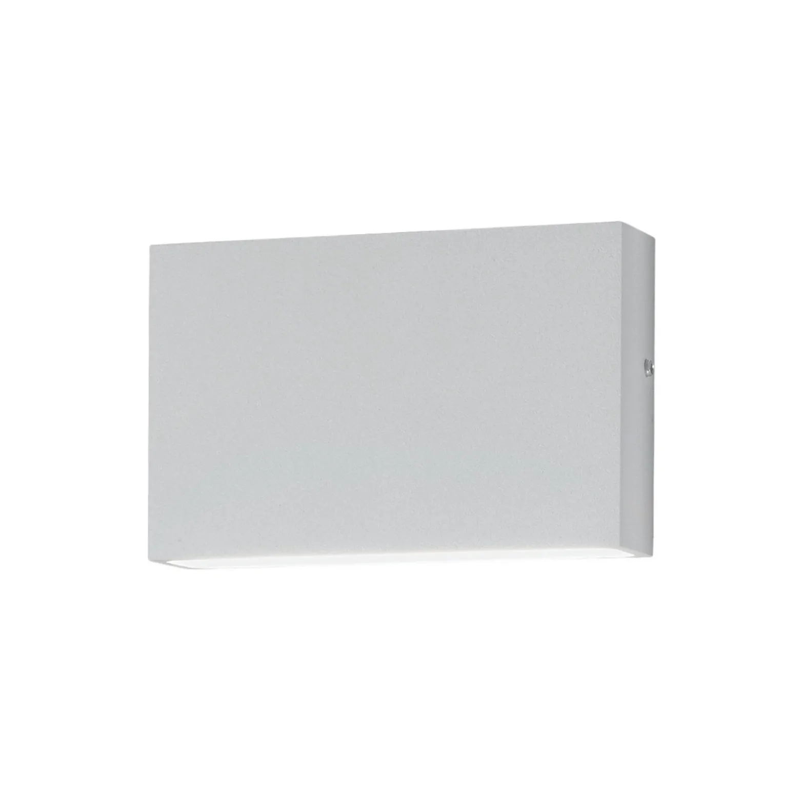 Aplique de exterior Egger LED Flatbox, blanco, 11x7 cm, aluminio
