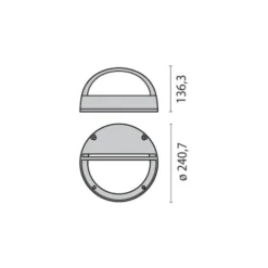 Aplique de exterior Eko+21 Grill, E27, blanco