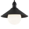 Aplique de exterior Enduro, negro, acero, vidrio, IP44, E27