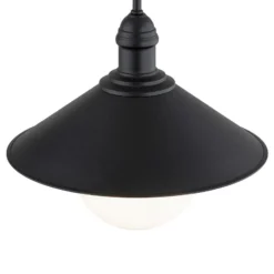 Aplique de exterior Enduro, negro, acero, vidrio, IP44, E27