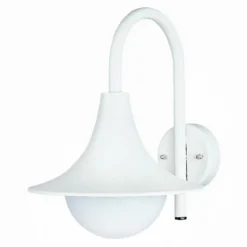 Aplique de exterior 167 en forma bonita, blanco