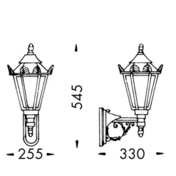 Aplique de exterior estilo casa de campo 748 W