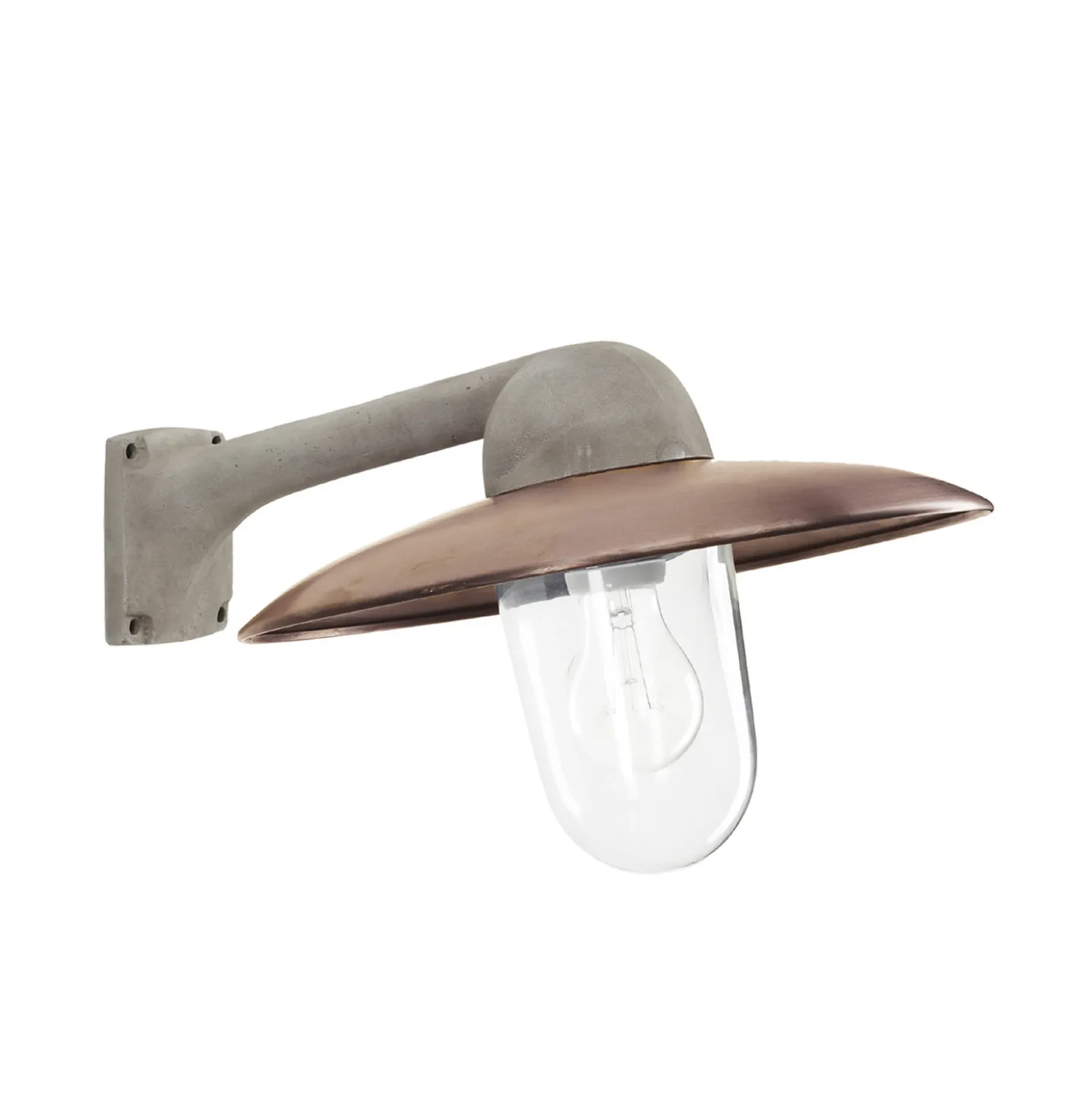 Aplique de exterior Fabrique, aluminio/cobre, ancho 38 cm, IP44