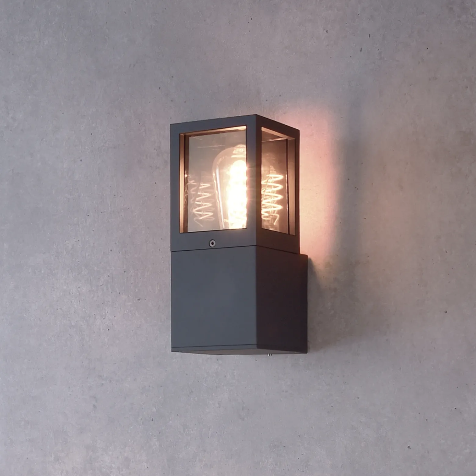 Aplique de exterior Facado 2 Square, aluminio, gris oscuro, E27