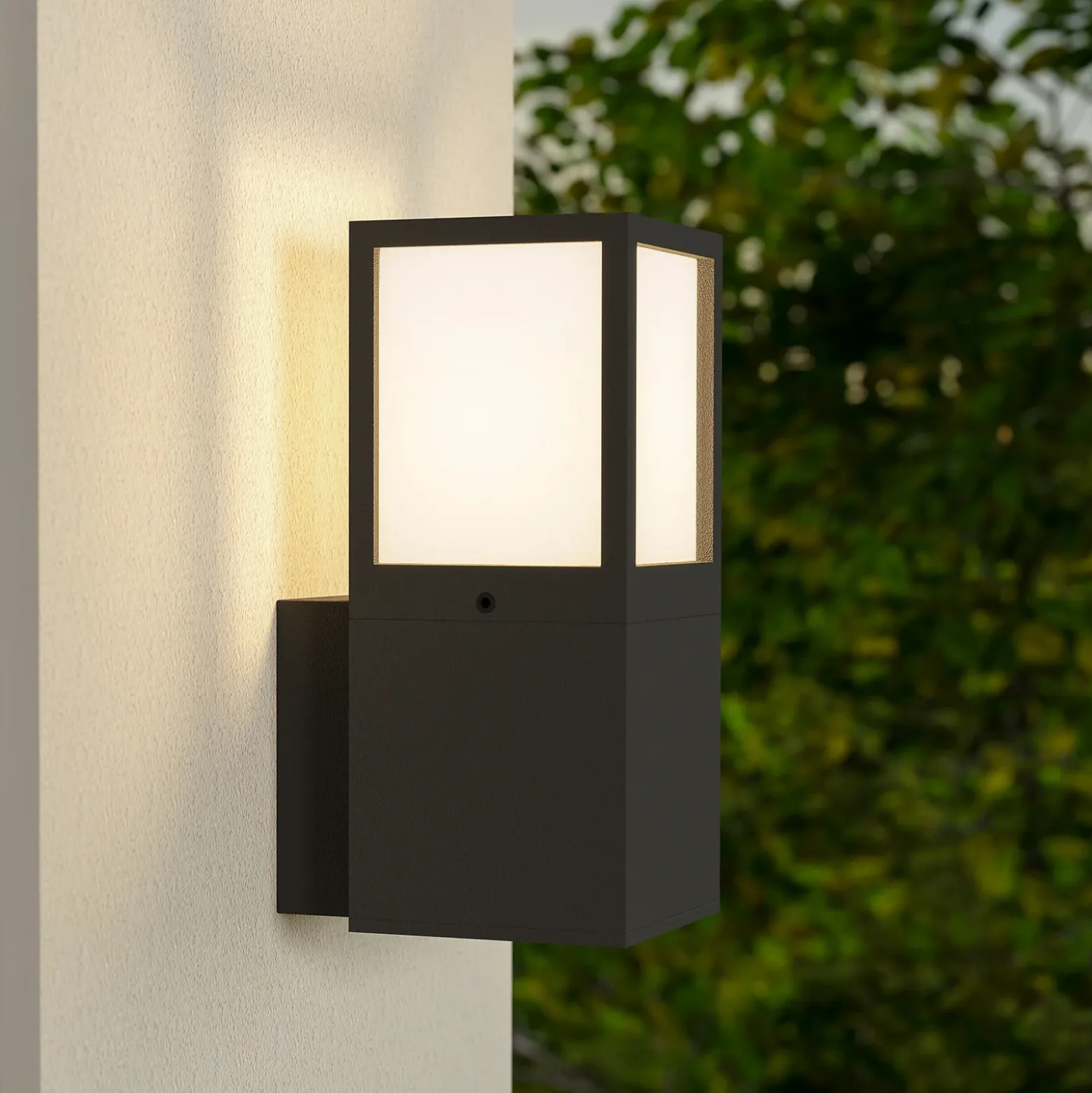 Aplique de exterior Facado 2 Square, aluminio, gris oscuro, E27