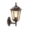 Aplique de exterior 1120 farol de pie negro-cobre
