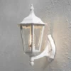 Aplique de exterior Firenze, blanco, portalámpara superior, 48 cm