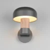 Aplique de exterior Fraser, gris/aspecto madera, aluminio, IP54, E27