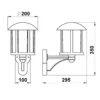 Aplique de exterior Genefe, con sensor, negro