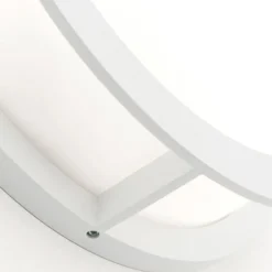Aplique de exterior Henry, Ø 30cm blanco