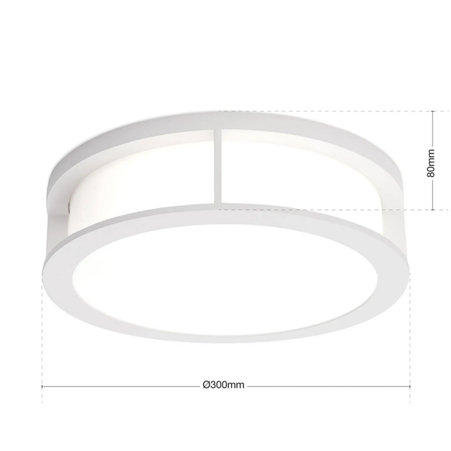 Aplique de exterior Henry, Ø 30cm blanco