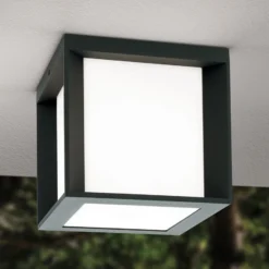 Aplique de exterior Henry, 16x16x16cm antracita