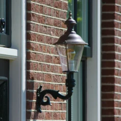 Aplique de exterior Hoorn, portalámpara superior, verde