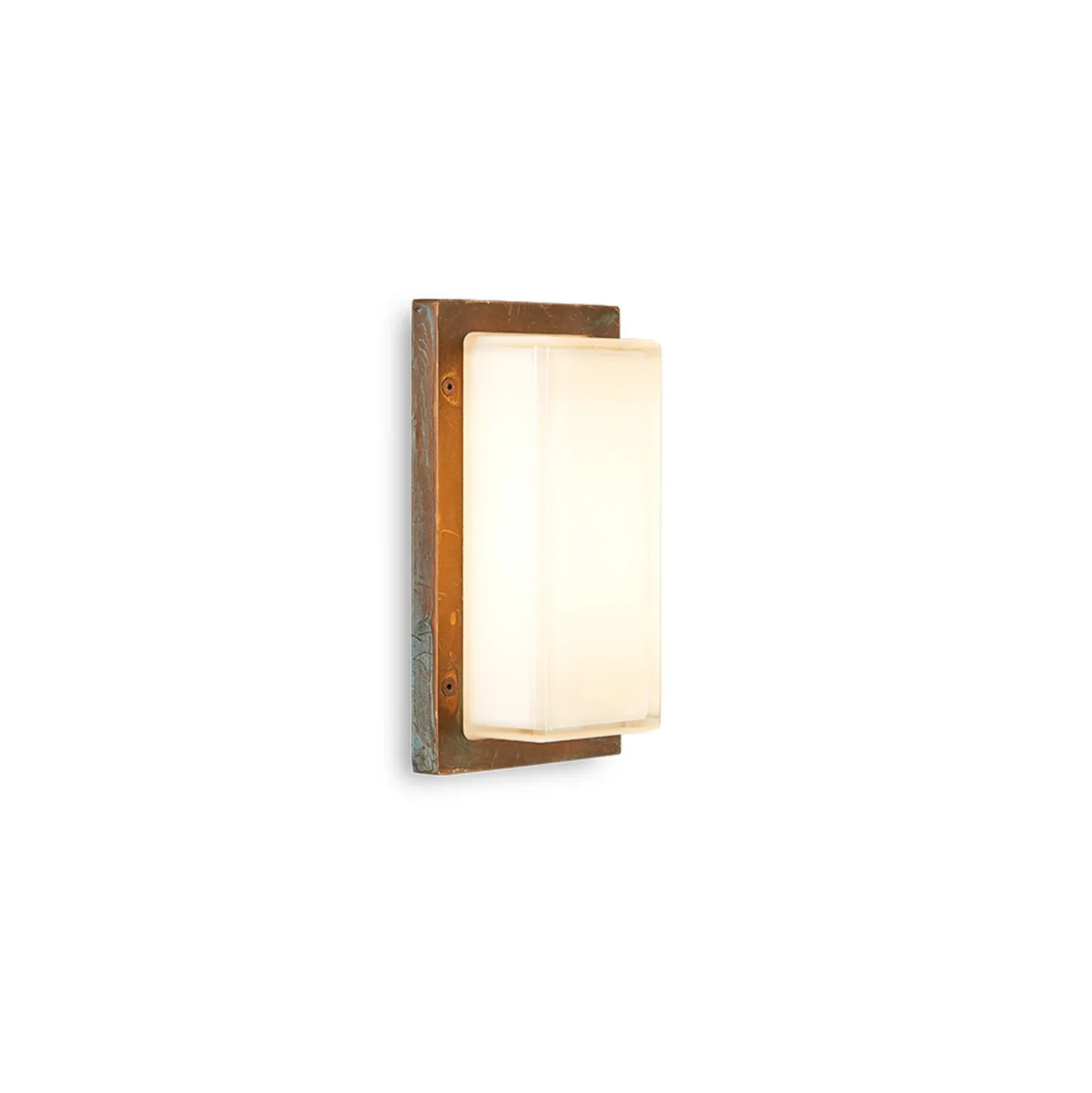 Aplique de exterior Ice Cubic 3410, latón antiguo