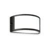 Aplique de exterior Ideal Lux Rex 1, negro, aluminio, IP44, E27