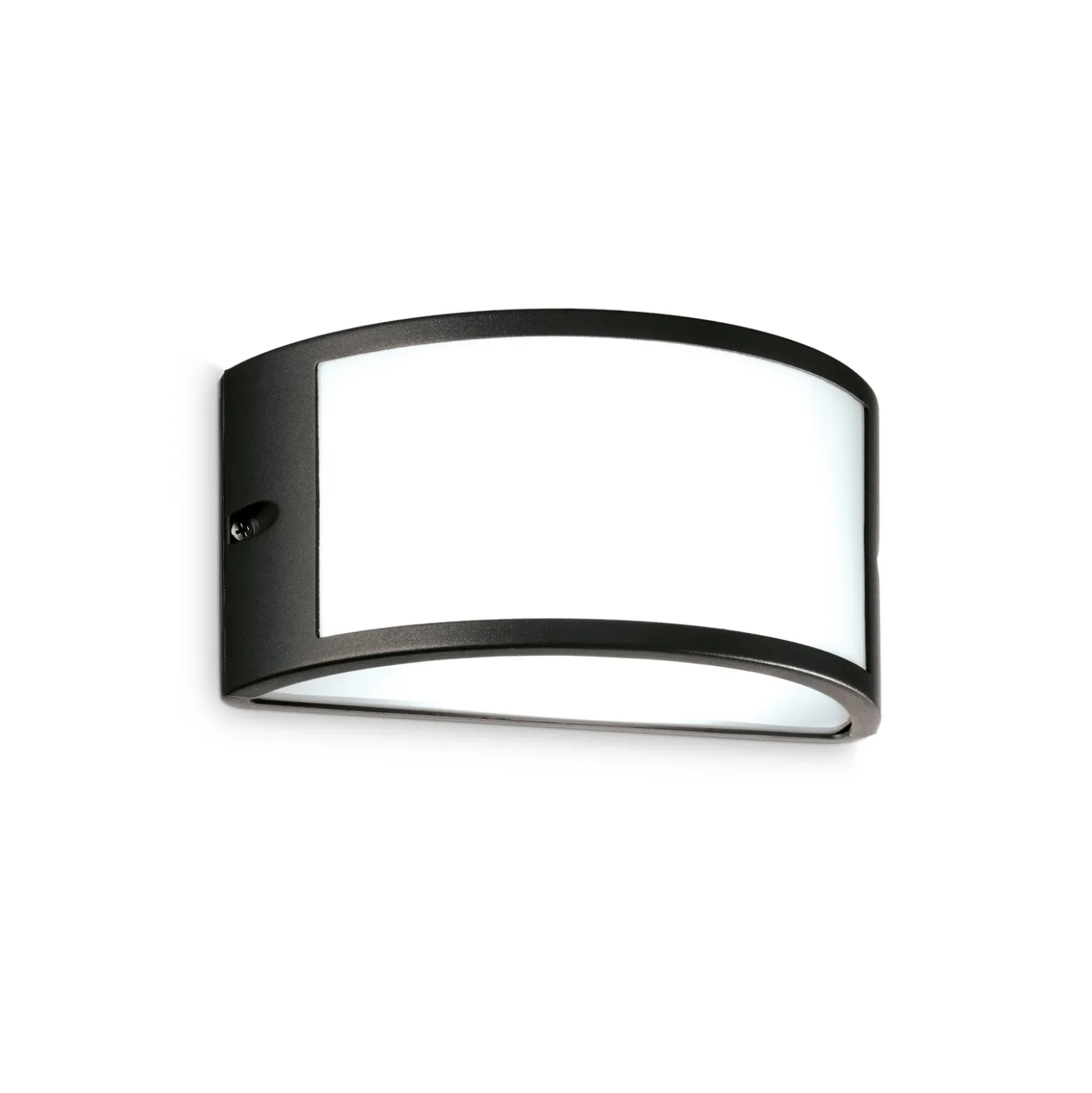 Aplique de exterior Ideal Lux Rex 1, negro, aluminio, IP44, E27