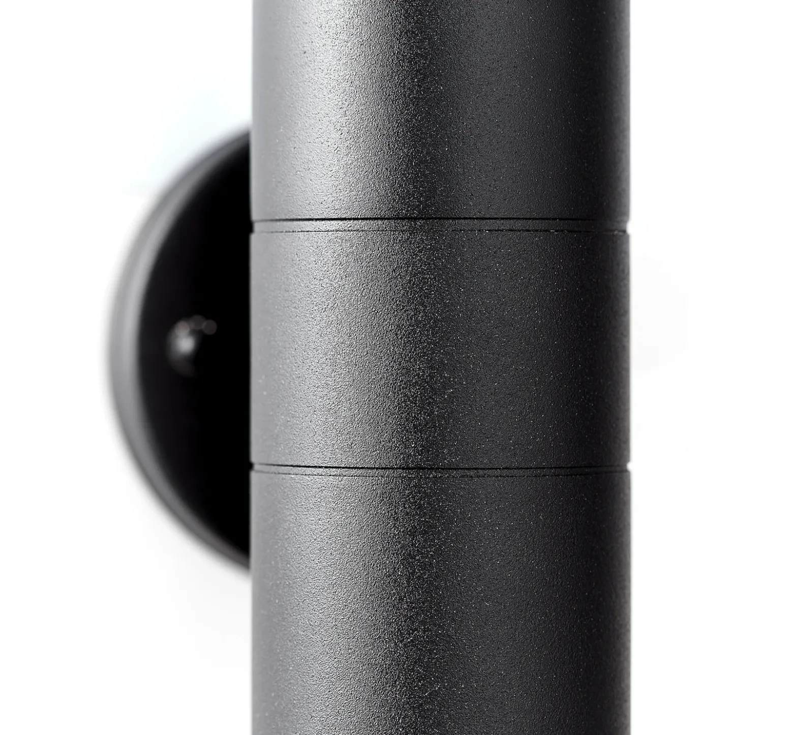 Aplique de exterior Jandy up/down, negro, metal, cristal, GU10