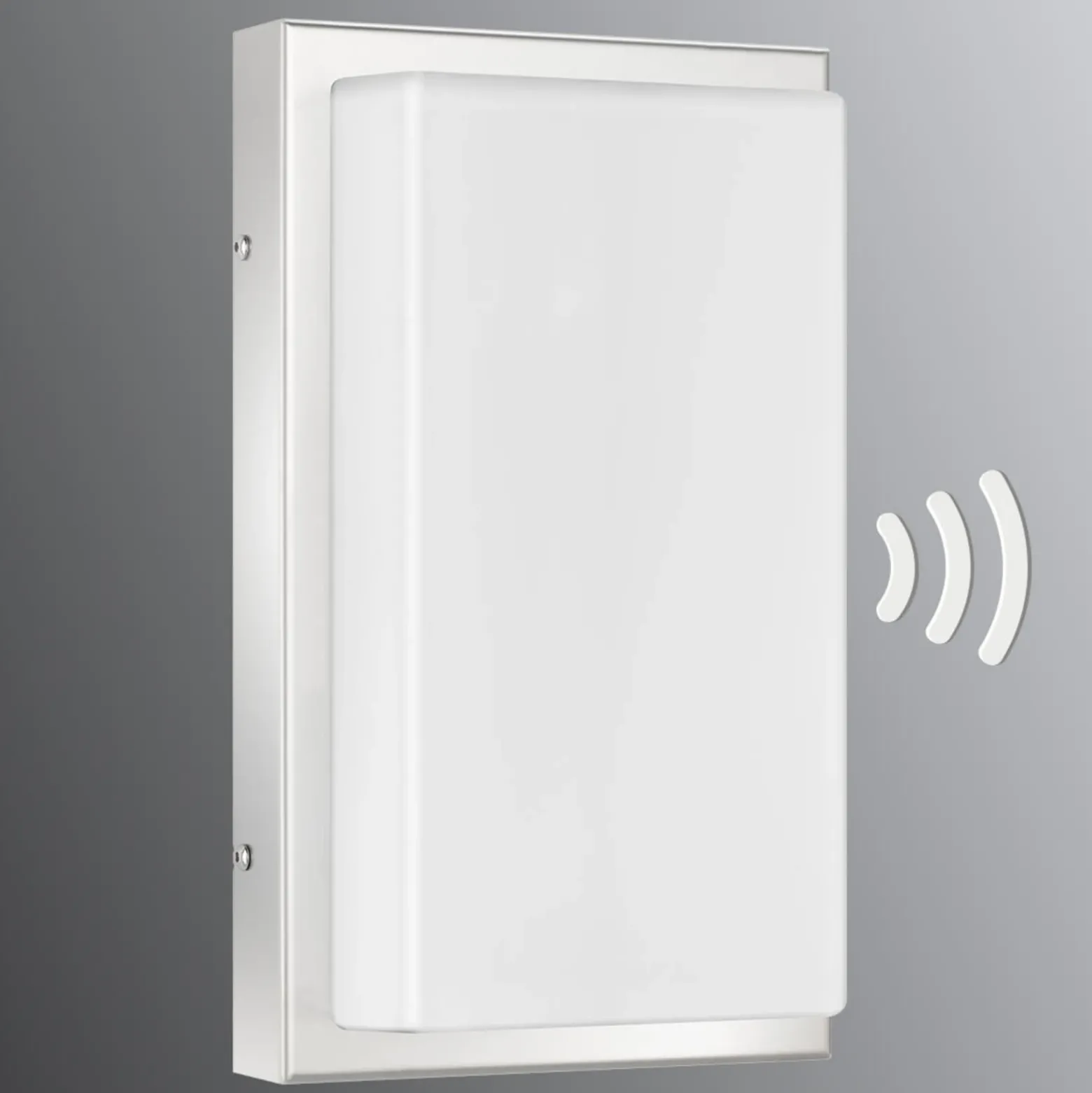 Aplique de exterior Julea, acero inoxidable, detector de movimiento