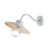 Aplique de exterior Klampenborg, blanca, farol, acero inoxidable, IP44