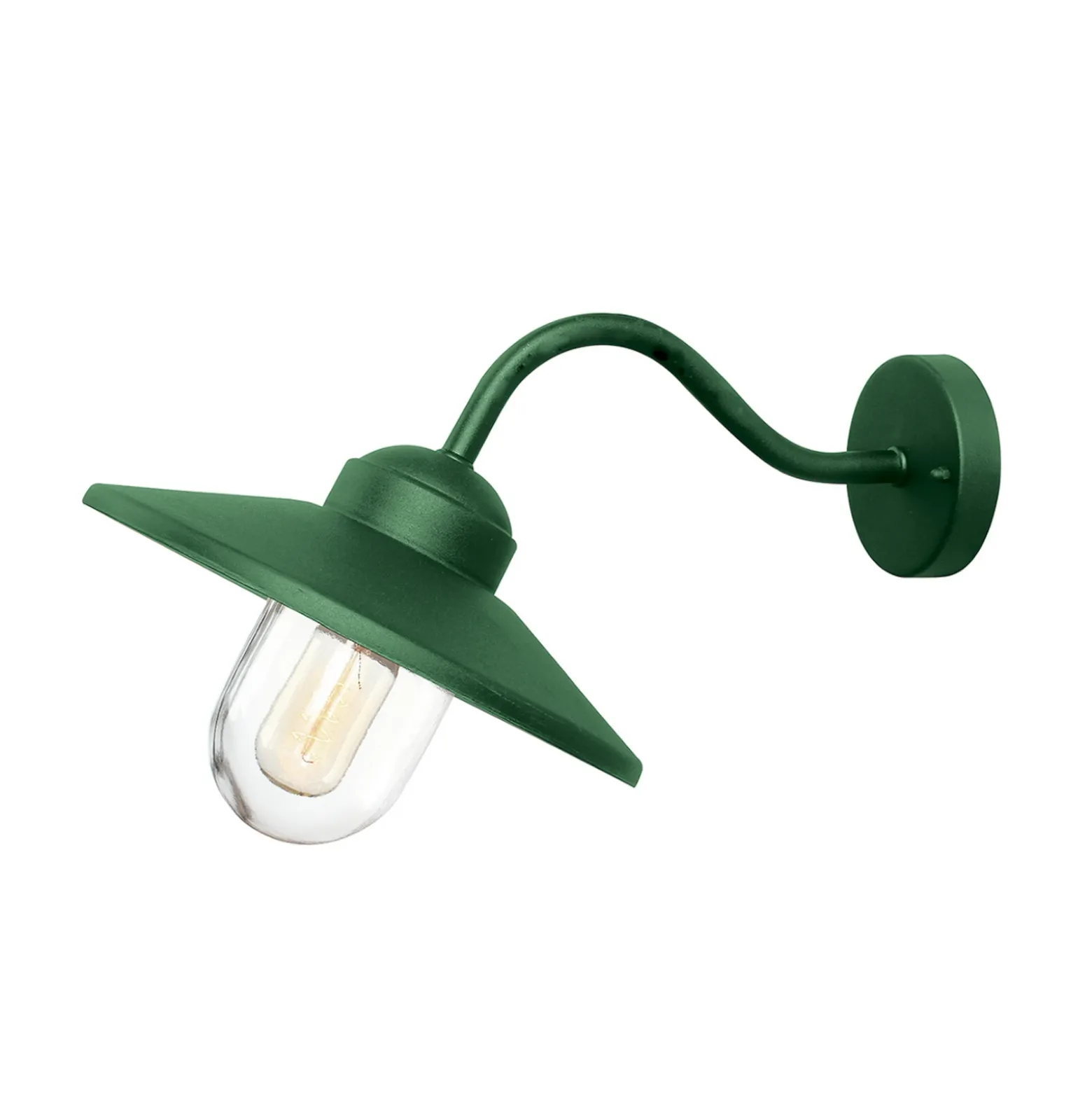 Aplique de exterior Klampenborg, verde, farol, acero inoxidable