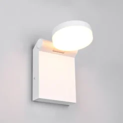 Aplique de exterior LED Adour, blanco mate, orientable, CCT, IP44