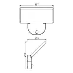 Aplique de exterior LED Alkes L con sensor, 30 cm