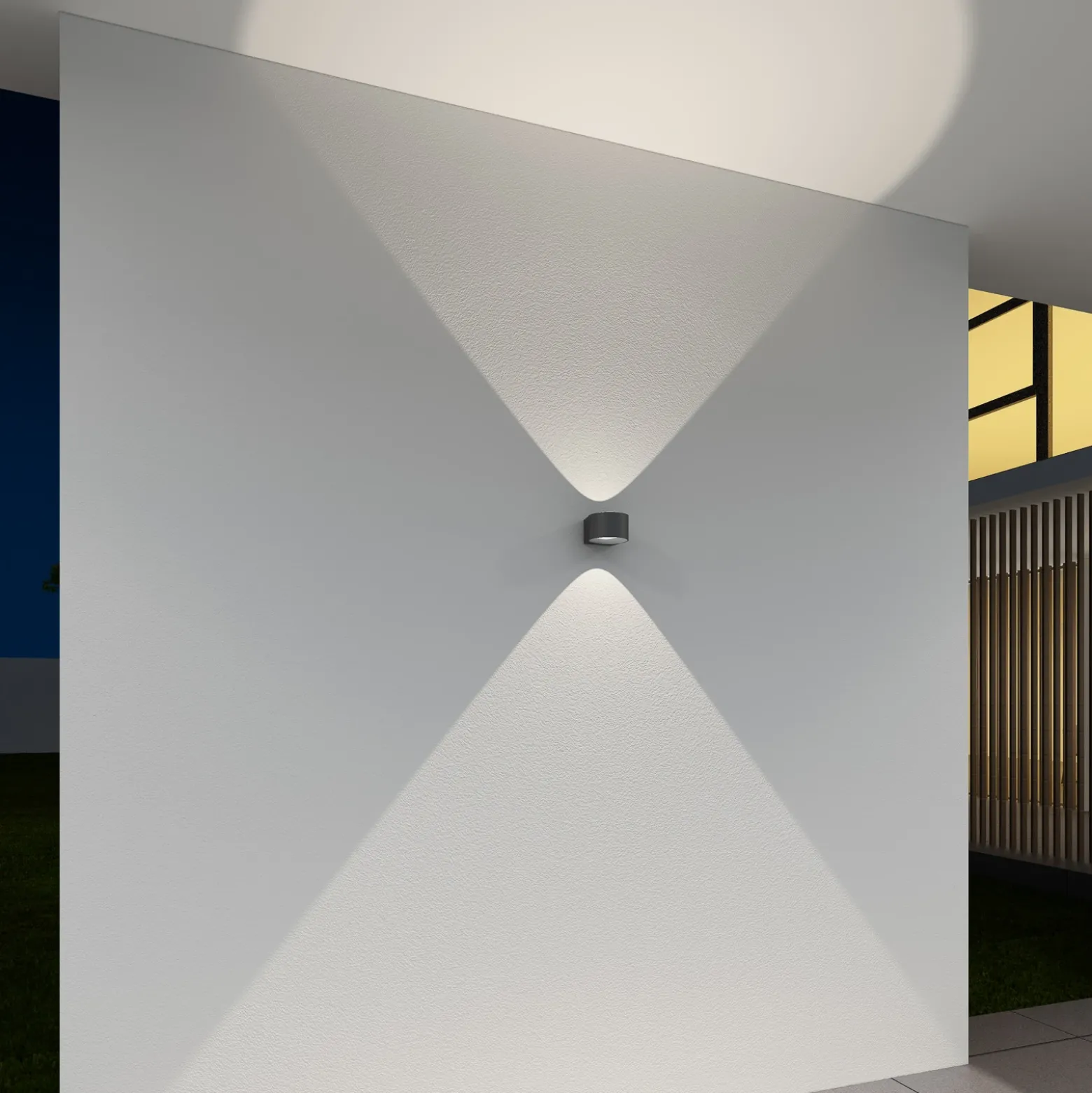 Aplique de exterior LED CMD 9029 con lentes de cristal