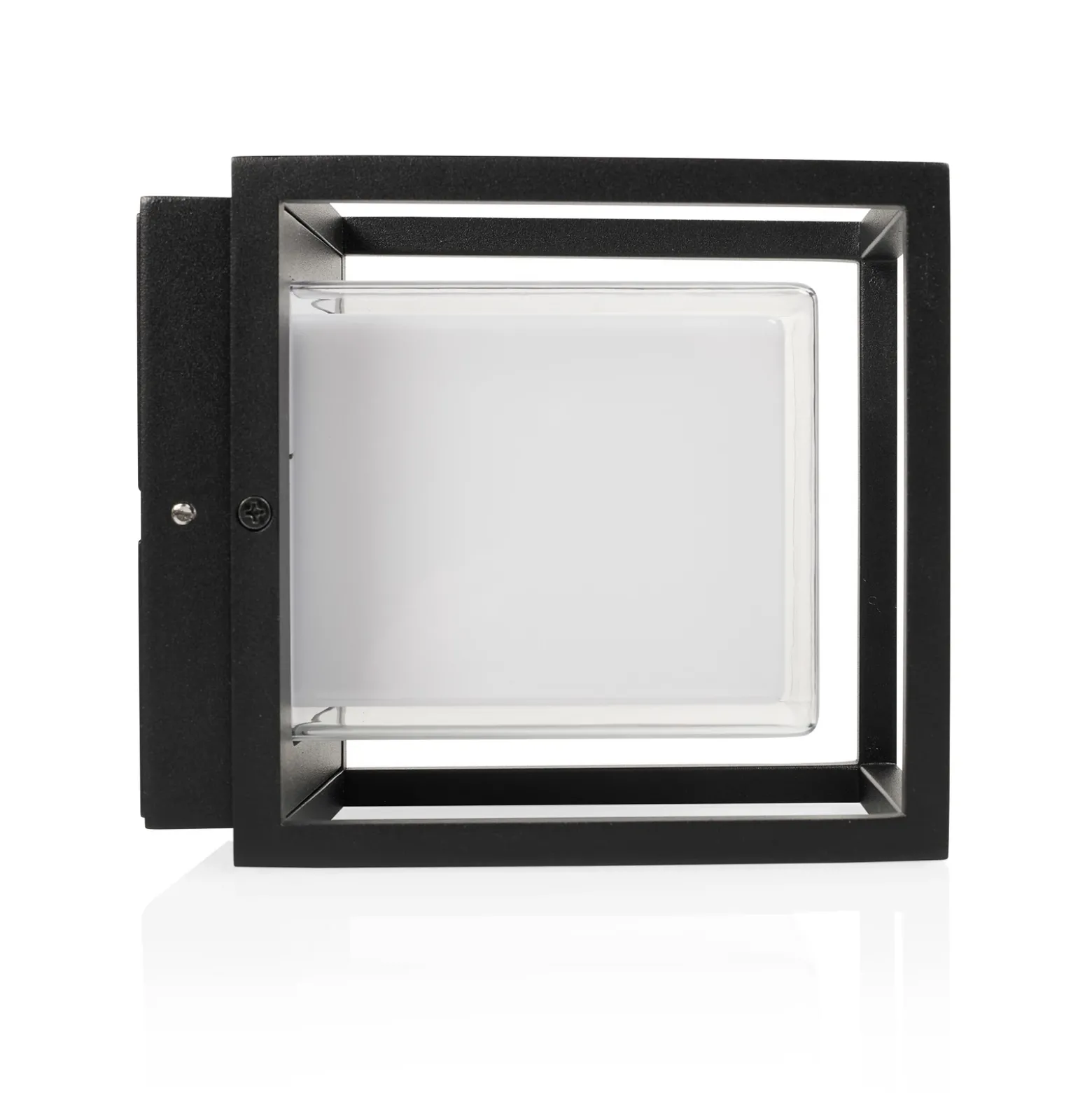 Aplique de exterior LED CUBIC, aluminio, forma cúbica