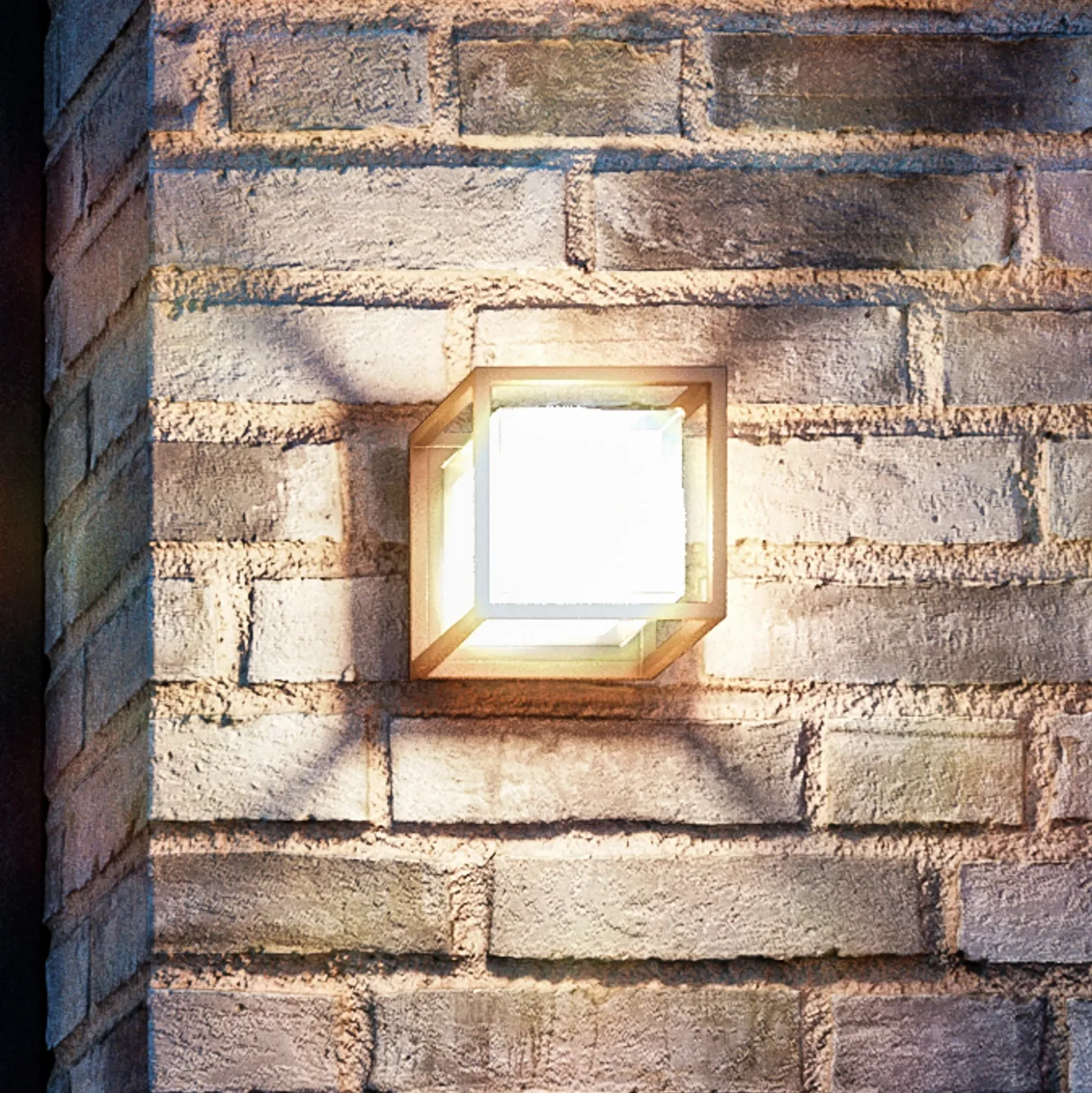 Aplique de exterior LED CUBIC, aluminio, forma cúbica